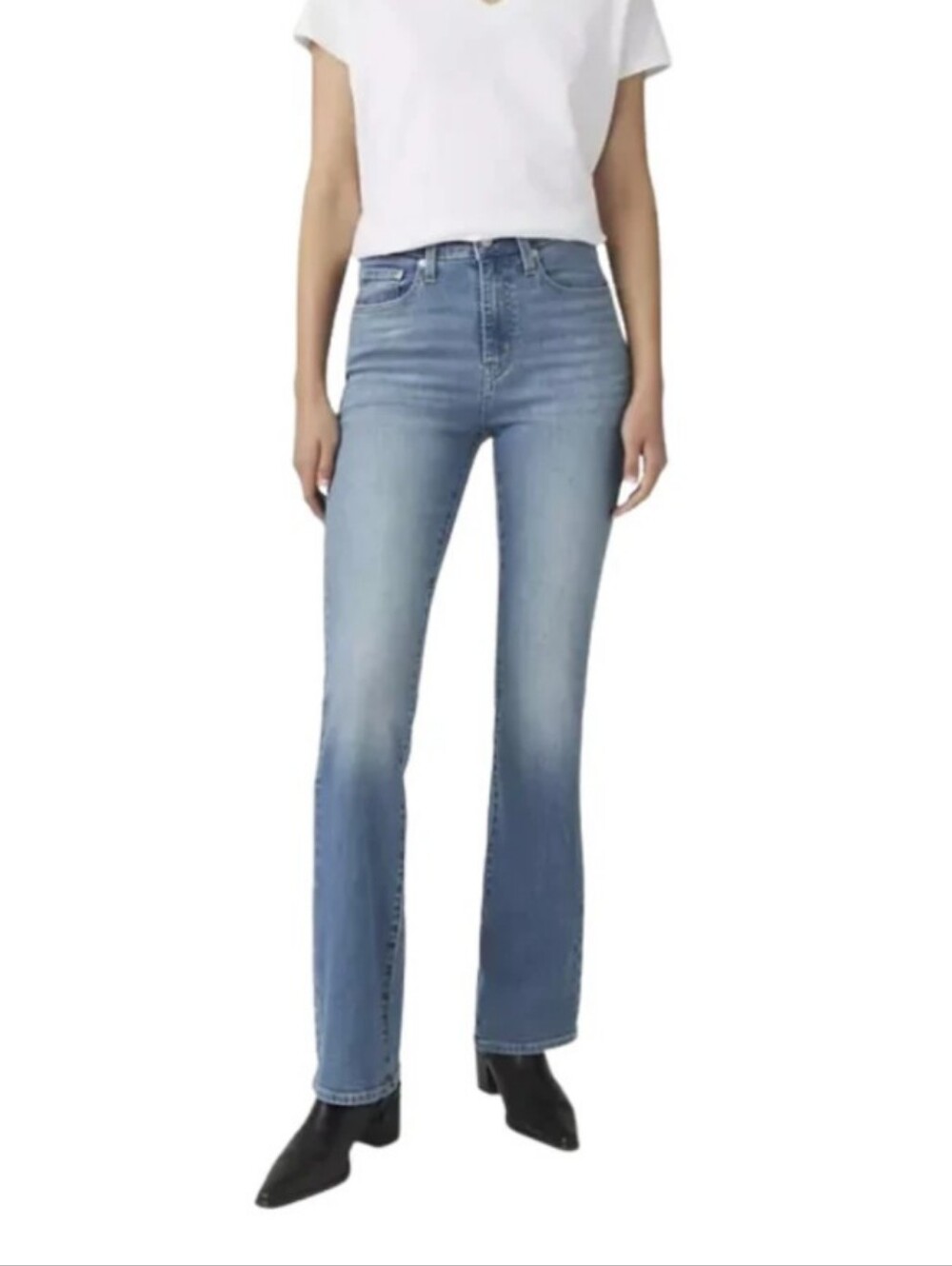 LEVI'S 725 High Rise Bootcut Jeans - Women's Red Tab Eternal Indigo Medium Wash